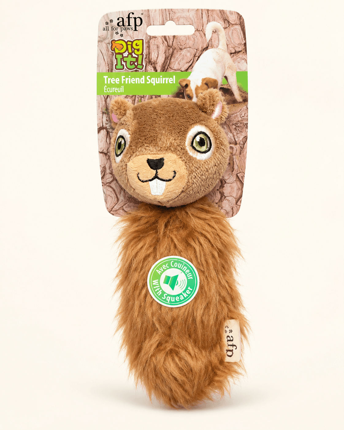AFP Dig It! Tree Friend Squirrel – Hundleksak med Pip
